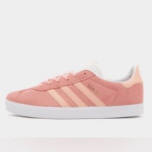 NWT NIB Adidas Gazelle J Pink and Peach Stripes Sneakers